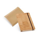 Carnet de poche et couverture en liège A6 couleur ivoire avec étui