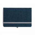 Carnet pour entreprise avec couverture en jeans couleur bleu impriméo