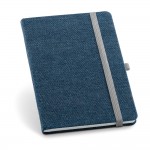 Carnet pour entreprise avec couverture en jeans couleur bleu deuxième vue