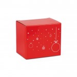 Mug personnalisé avec motif de Noël couleur rouge en boîte