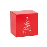 Tasse publicitaire pour les fêtes de Noël couleur rouge en boîte