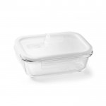Boîtes à lunch en verre personnalisées couleur blanc troisième vue