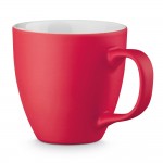 Mug publicitaire de couleur mate de 450 ml couleur rouge
