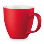 Mug publicitaire de couleur mate de 450 ml couleur rougee