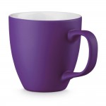 Mug publicitaire de couleur mate de 450 ml couleur violet