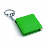 Porte-clé avec un mètre ruban de 1m couleur vert