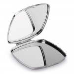Miroir de poche personnalisé pas cher avec logo couleur argenté