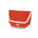 Kit d'urgence avec divers accessoires couleur rouge