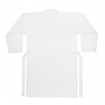 Grand peignoir en coton avec ceinture et 2 poches 350 g/m² couleur blanc deuxième vue