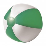 Ballon de plage en PVC bicolore, coloris au choix couleur vert première vue