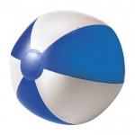 Ballon de plage en PVC bicolore, coloris au choix couleur bleu deuxième vue