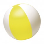 Ballon de plage en PVC bicolore, coloris au choix couleur jaune première vue