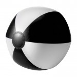 Ballon de plage en PVC bicolore, coloris au choix couleur blanc/noir première vue