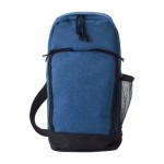 Grand sac à bandoulière en polyester 600D avec sangle couleur bleu première vue