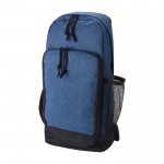 Grand sac à bandoulière en polyester 600D avec sangle couleur bleu deuxième vue