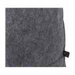 Sac à dos en feutre recyclé zippé avec 2 compartiments couleur gris cinquième vue