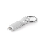 Porte-clé USB avec connexion USB/IOS couleur blanc