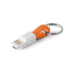 Porte-clé USB avec connexion USB/IOS couleur orange
