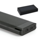 Batterie portable personnalisable 16.000mAh couleur noir avec étui