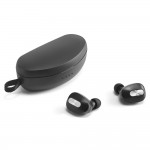 Écouteurs sans fil avec boîte de chargement couleur argenté impriméo