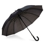 Parapluie personnalisable avec 12 baleines couleur noir avec logo