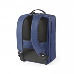 Sac à dos pour PC 15,6” en polyester recyclé à zips étanches couleur bleu deuxième vue