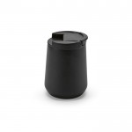 Gobelet isotherme en inox recyclé à couvercle étanche 350 ml couleur noir vue latérale