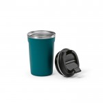 Gobelet isotherme durable en acier inoxydable recyclé 400 ml couleur bleu pétrole deuxième vue