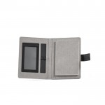 Conférencier A5 magnétique en RPET à pochette tablette couleur gris foncé deuxième vue