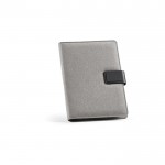 Conférencier A5 magnétique en RPET à pochette tablette couleur gris foncé