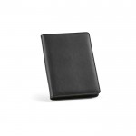Porte-documents A5 zippé en cuir synthétique avec bloc-notes couleur noir