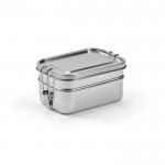 Lunch box en inox recyclé à boucles latérales 1,05 L couleur argenté