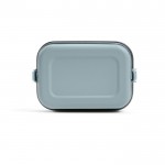 Lunch box double en acier inoxydable recyclé à boucles 1,05L couleur bleu chiné troisième vue