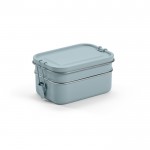 Lunch box double en acier inoxydable recyclé à boucles 1,05L couleur bleu chiné