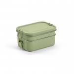 Lunch box double en acier inoxydable recyclé à boucles 1,05L couleur vert chiné