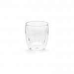 Tasse en verre borosilicaté double paroi sans anses 60 ml couleur transparent