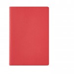 Carnet A5 à pages lignées et couverture en carton recyclé couleur rouge vue frontale