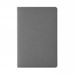 Carnet A5 à pages lignées et couverture en carton recyclé couleur gris vue frontale