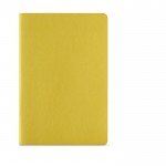 Carnet A5 à pages lignées et couverture en carton recyclé couleur jaune foncé vue frontale