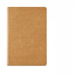 Carnet A5 à pages lignées et couverture en carton recyclé couleur naturel vue frontale