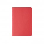 Carnet A6 à pages lignées et couverture en carton recyclé couleur rouge vue frontale