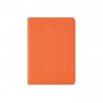 Carnet A6 à pages lignées et couverture en carton recyclé couleur orange vue frontale