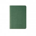 Carnet A6 à pages lignées et couverture en carton recyclé couleur vert foncé vue frontale