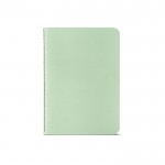 Carnet A6 à pages lignées et couverture en carton recyclé couleur vert pastel vue frontale