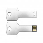 Clé USB avec logo couleur argenté