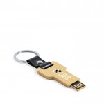 Clé USB porte-clés éco personnalisée avec zone d'impression