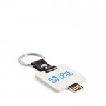 Porte-clés clé USB personnalisé éco avec zone d'impression
