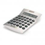 Calculatrice sérigraphiée pour entreprises couleur  argenté mat avec logo