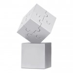 Puzzle décoratif métallique et magnétique couleur  argenté mat quatrième vue