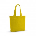 Sac en coton recyclé et RPET à anses longues 180 g/m² couleur jaune